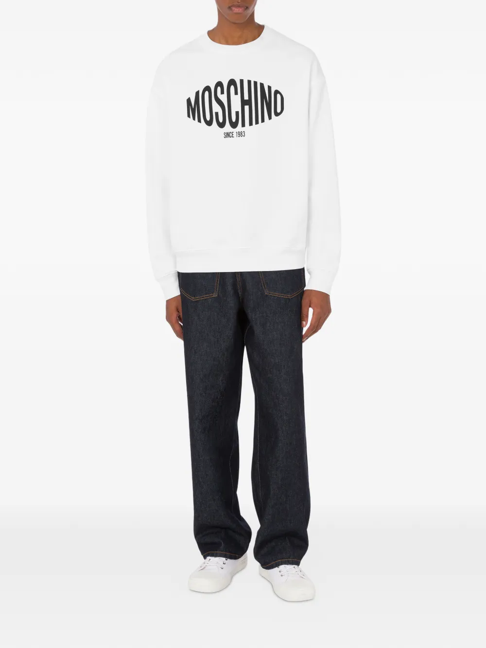 Moschino Sweater met logoprint - Wit
