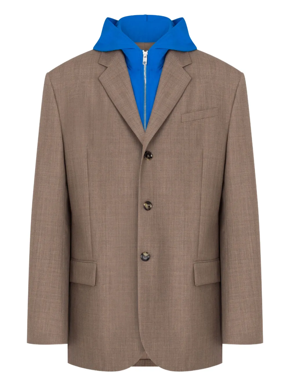 Moschino flap-pocket layered blazer | Brown | Image 1