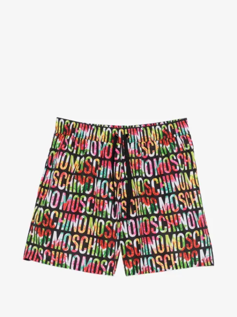 Moschino printed nylon swim trunks