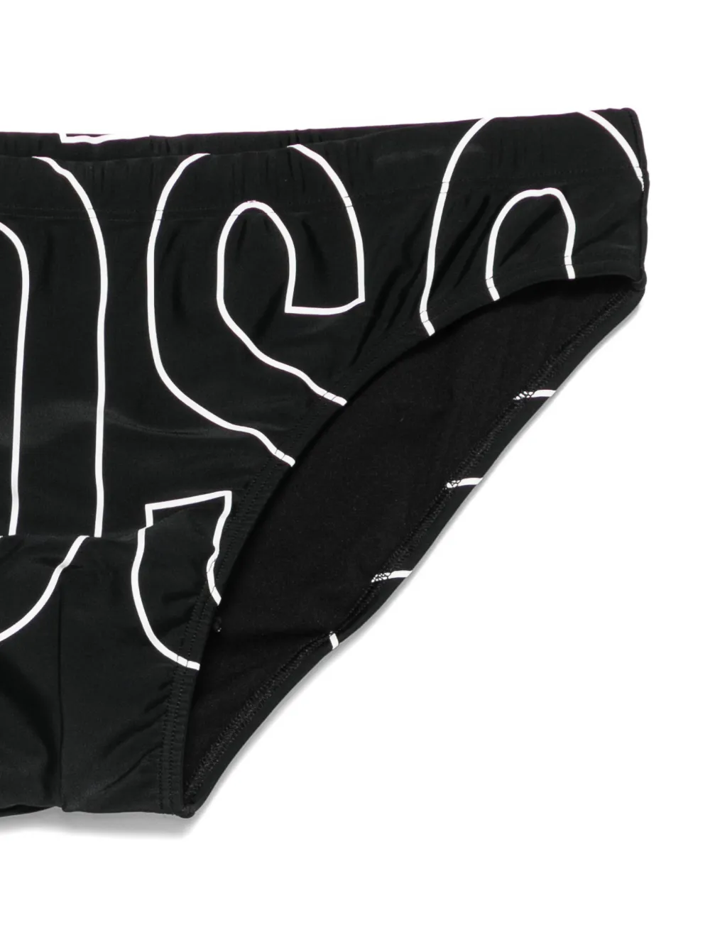 Moschino Zwembroek met logoprint Zwart