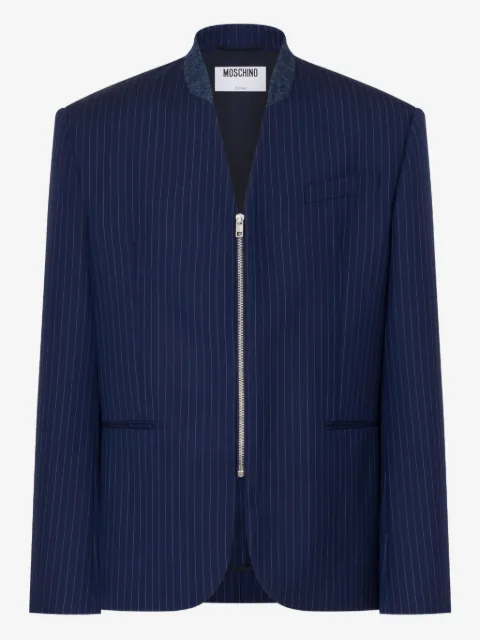 Moschino pinstripe zip blazer 