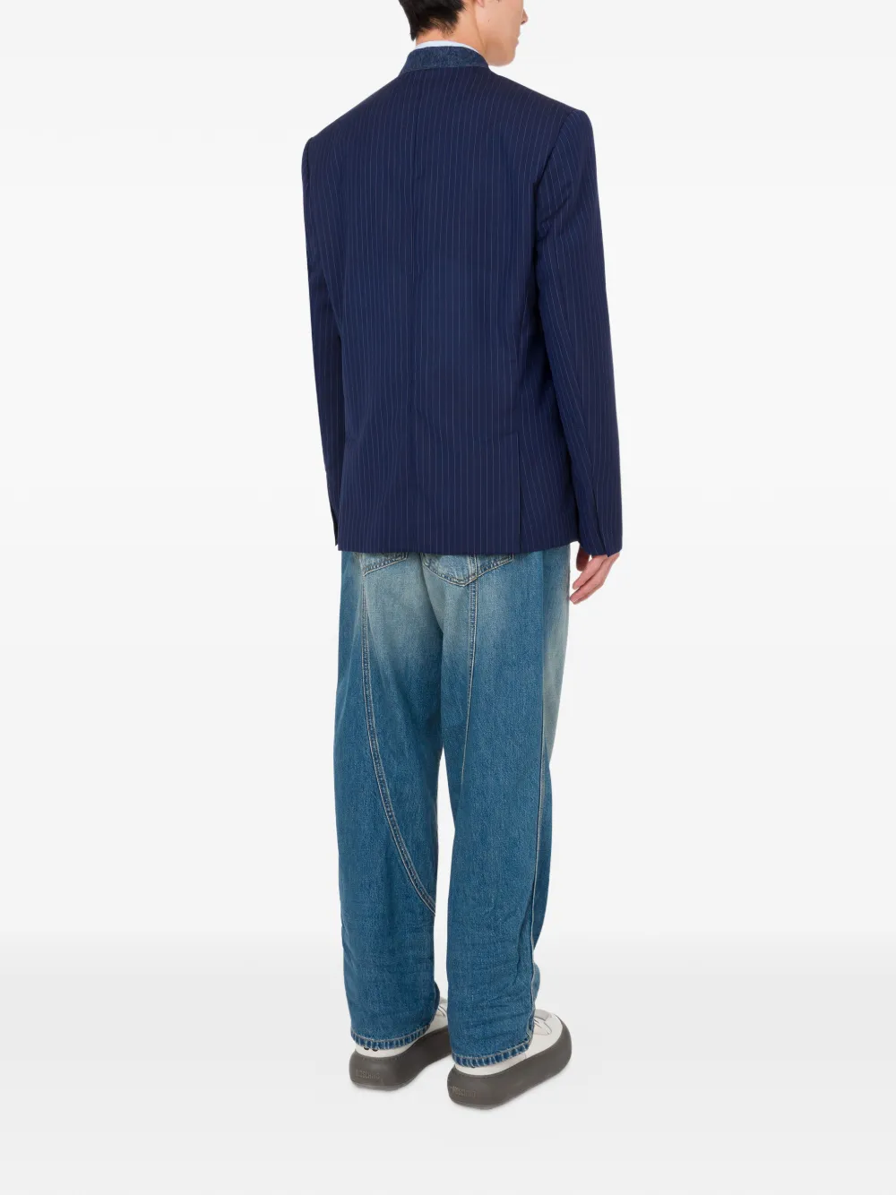 Moschino Blazer met krijtstreep Blauw