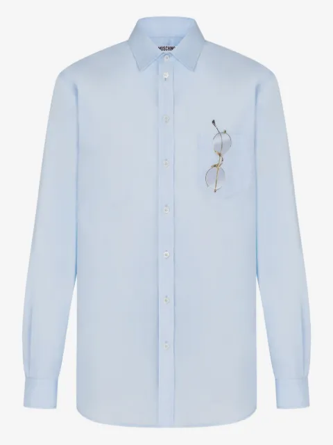 Moschino glasses-print cotton shirt
