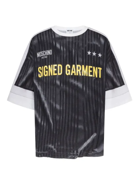 Moschino playera con rayas estampadas