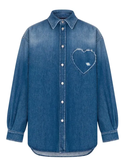 Moschino heart-appliqué shirt