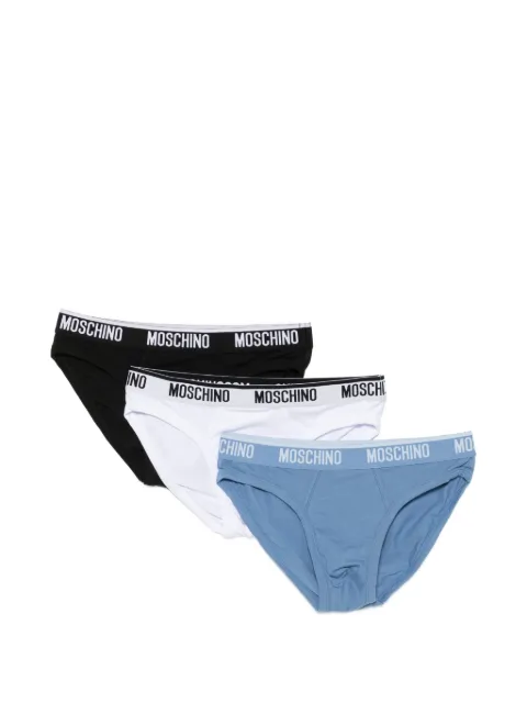 Moschino logo-waistband briefs (set of tjree)
