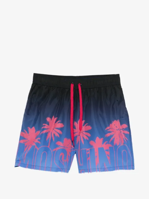 Moschino palm-tree print swim shorts