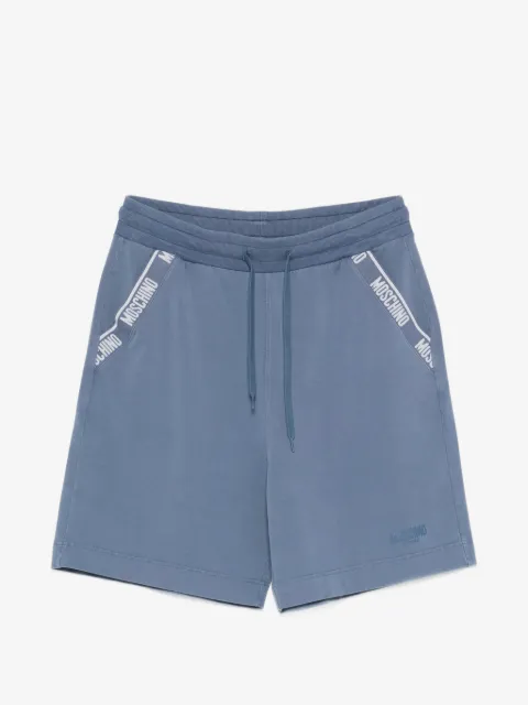 Moschino logo-lettering track shorts