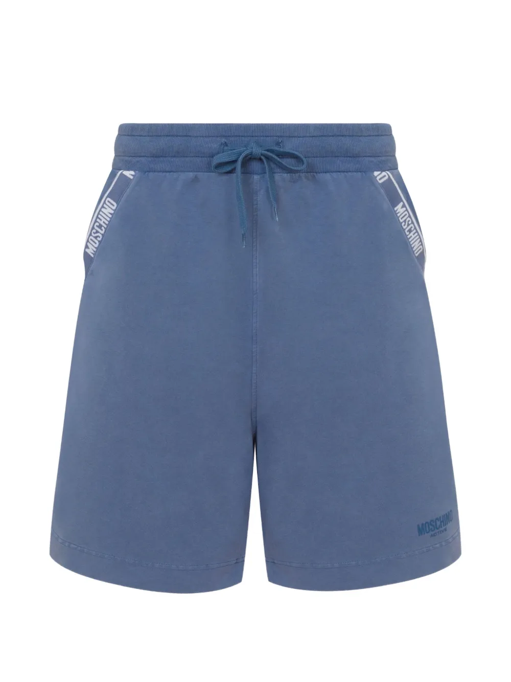 Moschino Trainingsshorts met logo Blauw