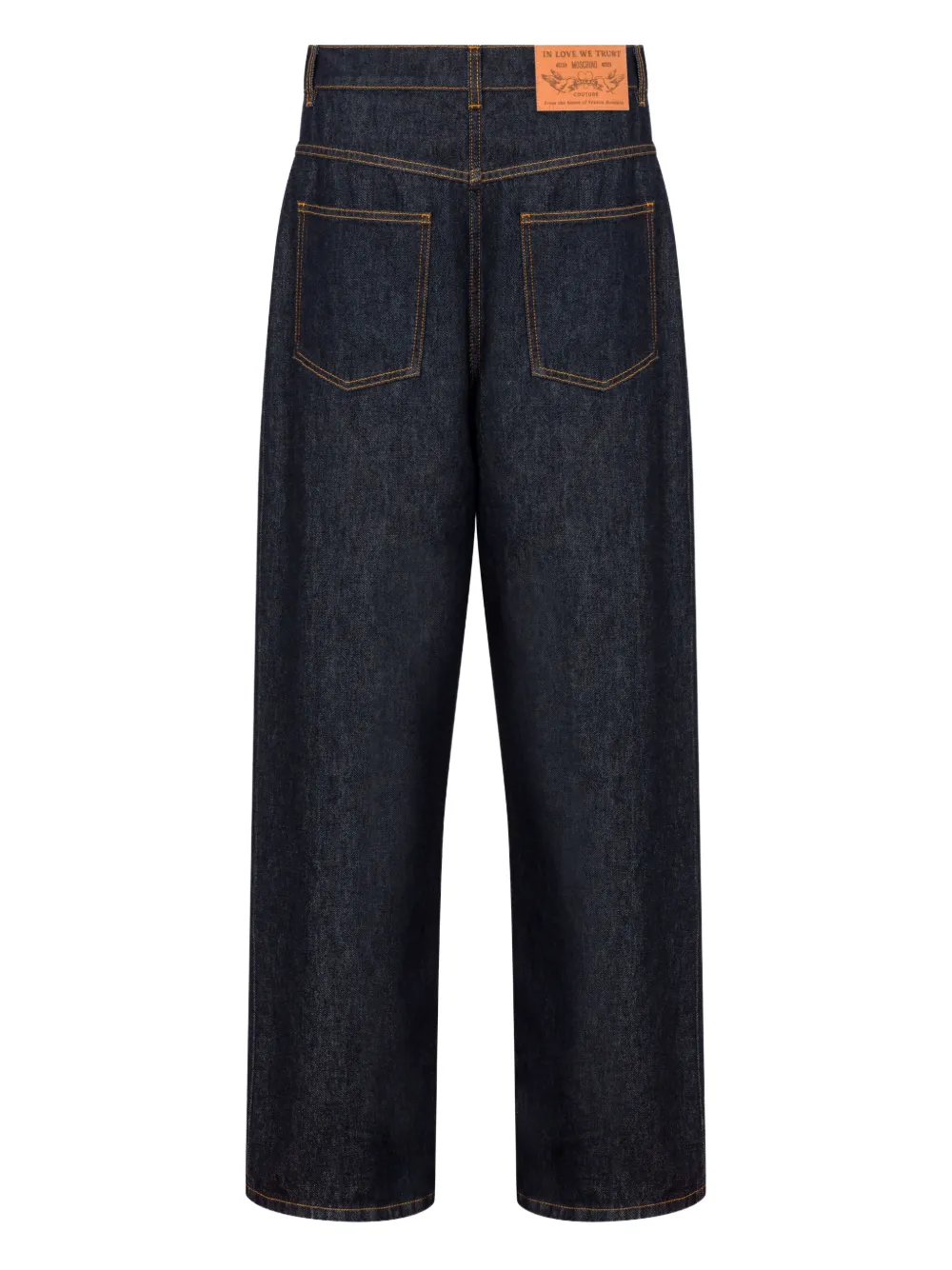 Moschino Katoenen jeans met stiksel Blauw