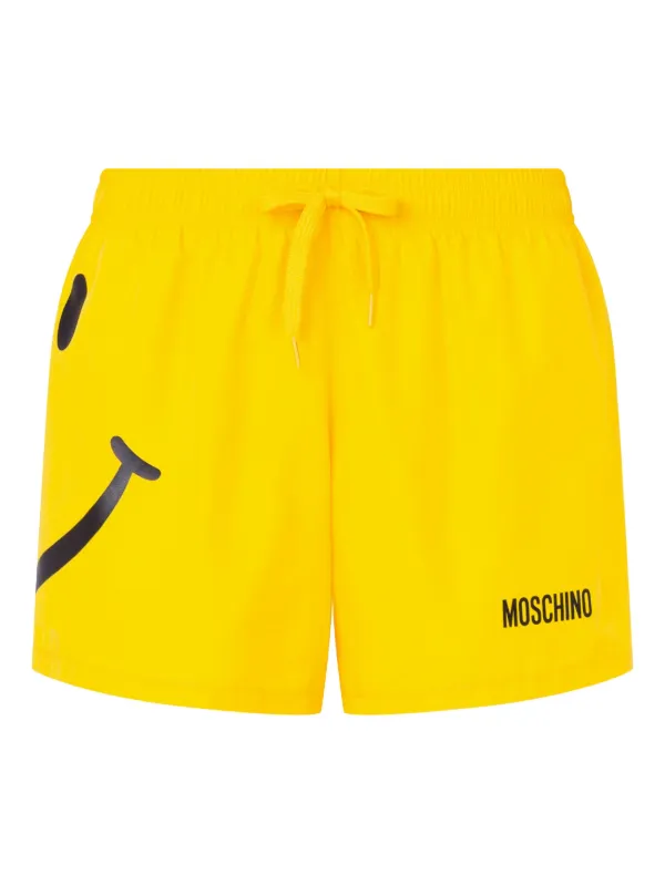 Moschino Smiley® Nylon Swim Boxers in Yellow
