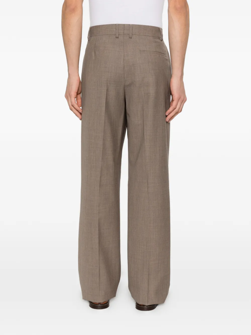 Moschino Wollen broek met textuur Bruin