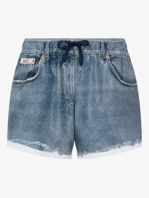 Moschino shorts de playa con cordón en la pretina