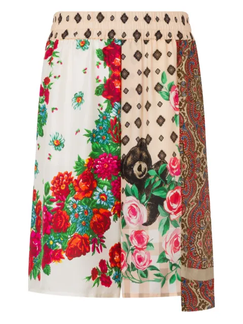 Moschino shorts con diseño patchwork