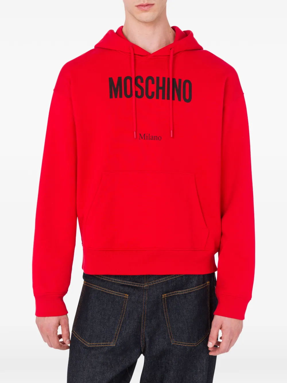 Moschino Hoodie met logo Rood