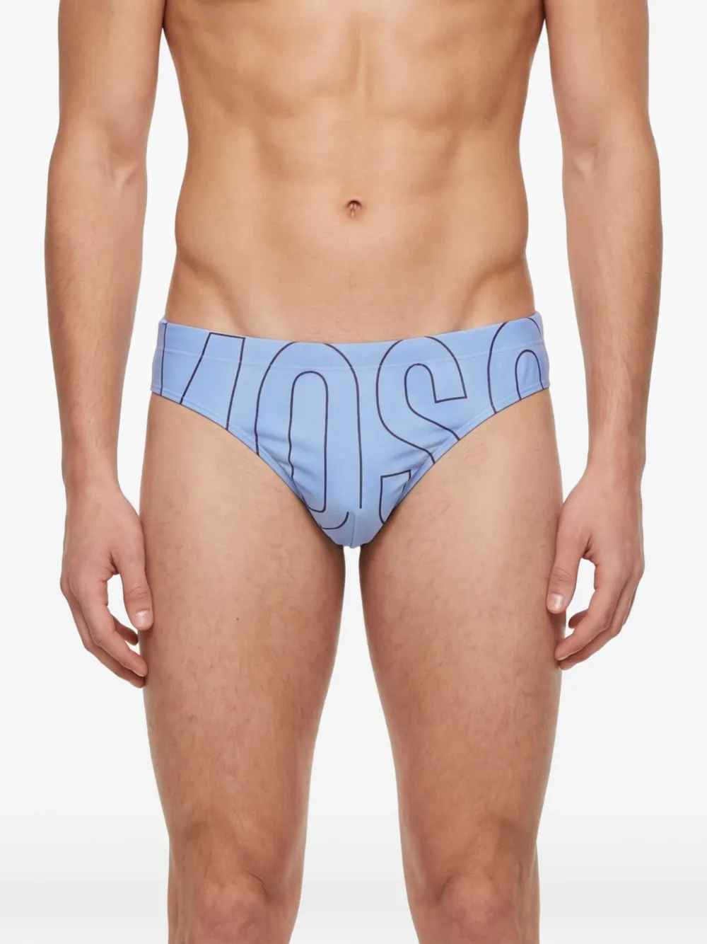 Moschino Zwembroek met logoprint Blauw