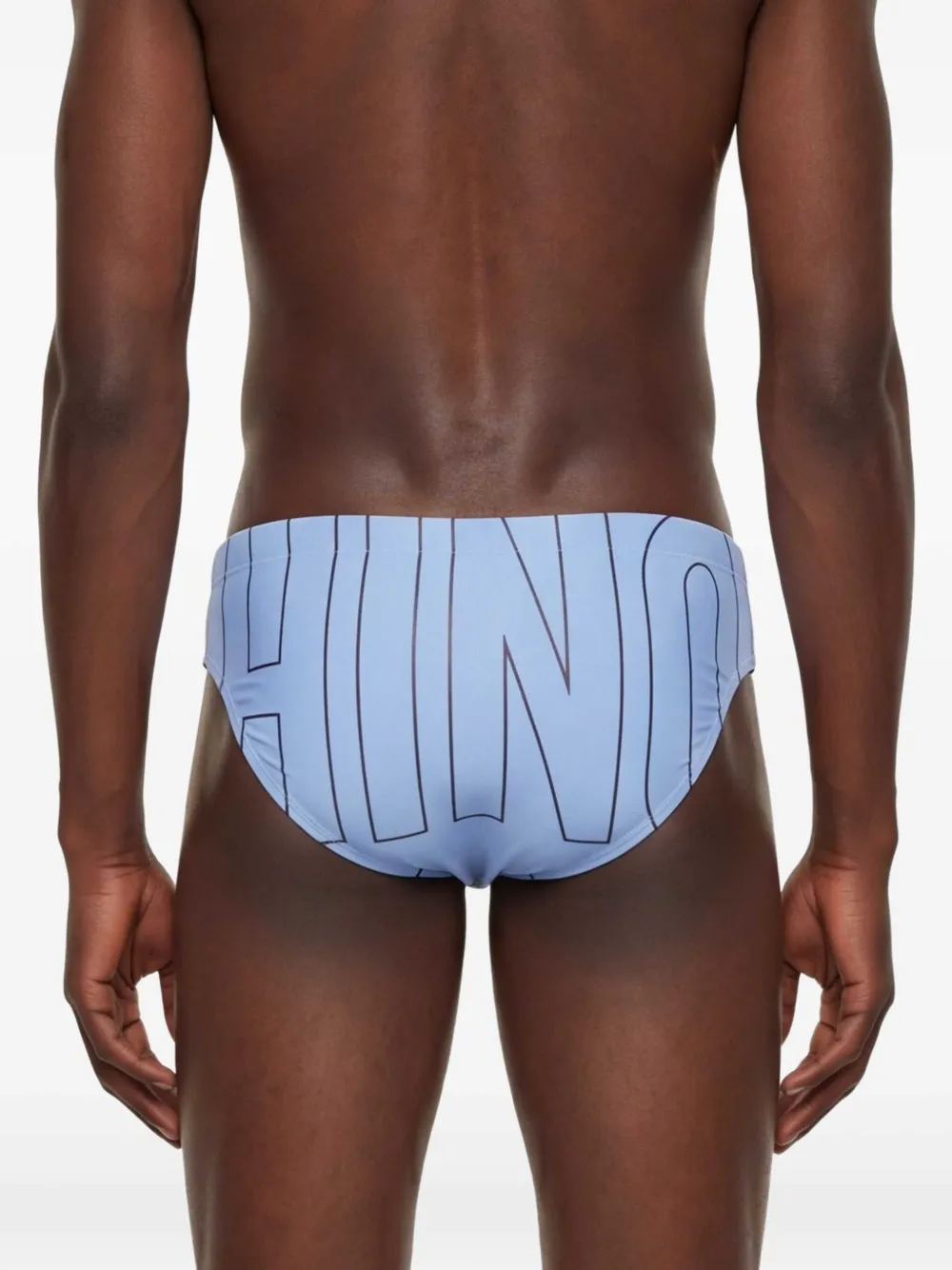 Moschino Zwembroek met logoprint Blauw