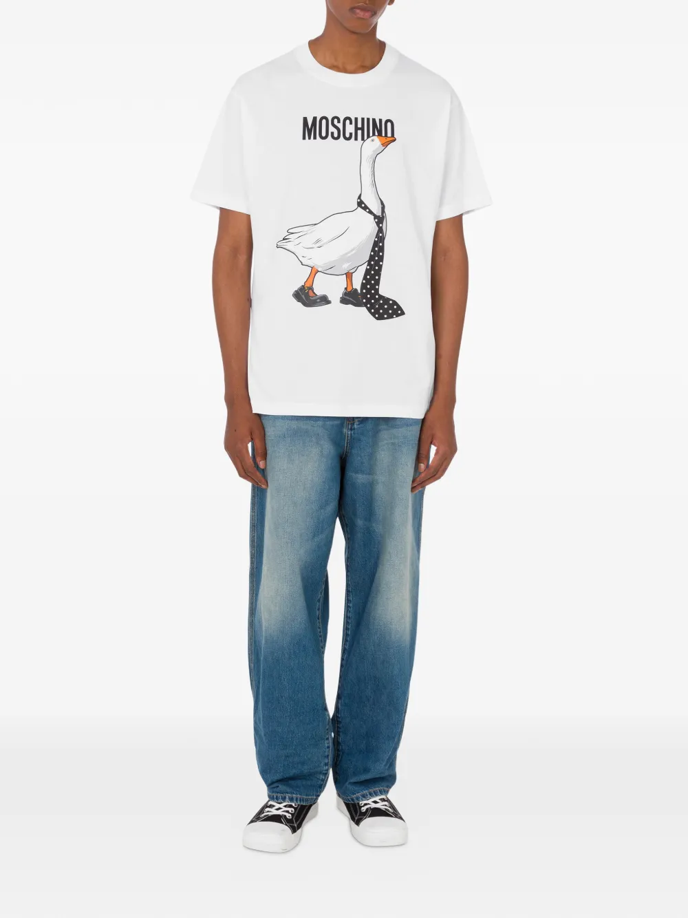 Moschino Goose cotton T-shirt - Wit