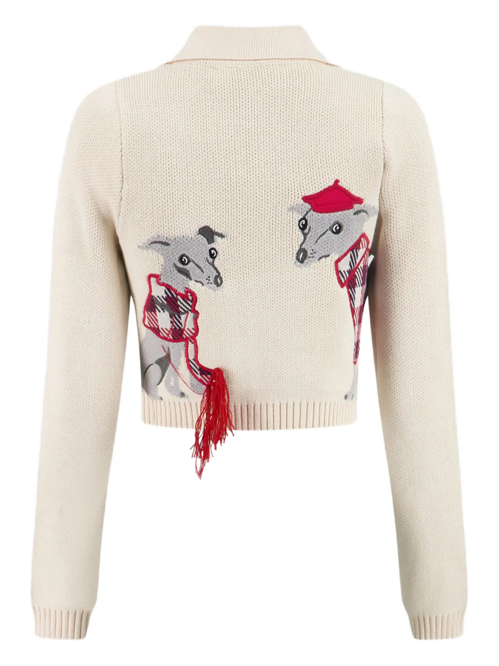 House of Sunny Whippet Tripper dog-design-embroidered cardigan | Cardigans | Image 2