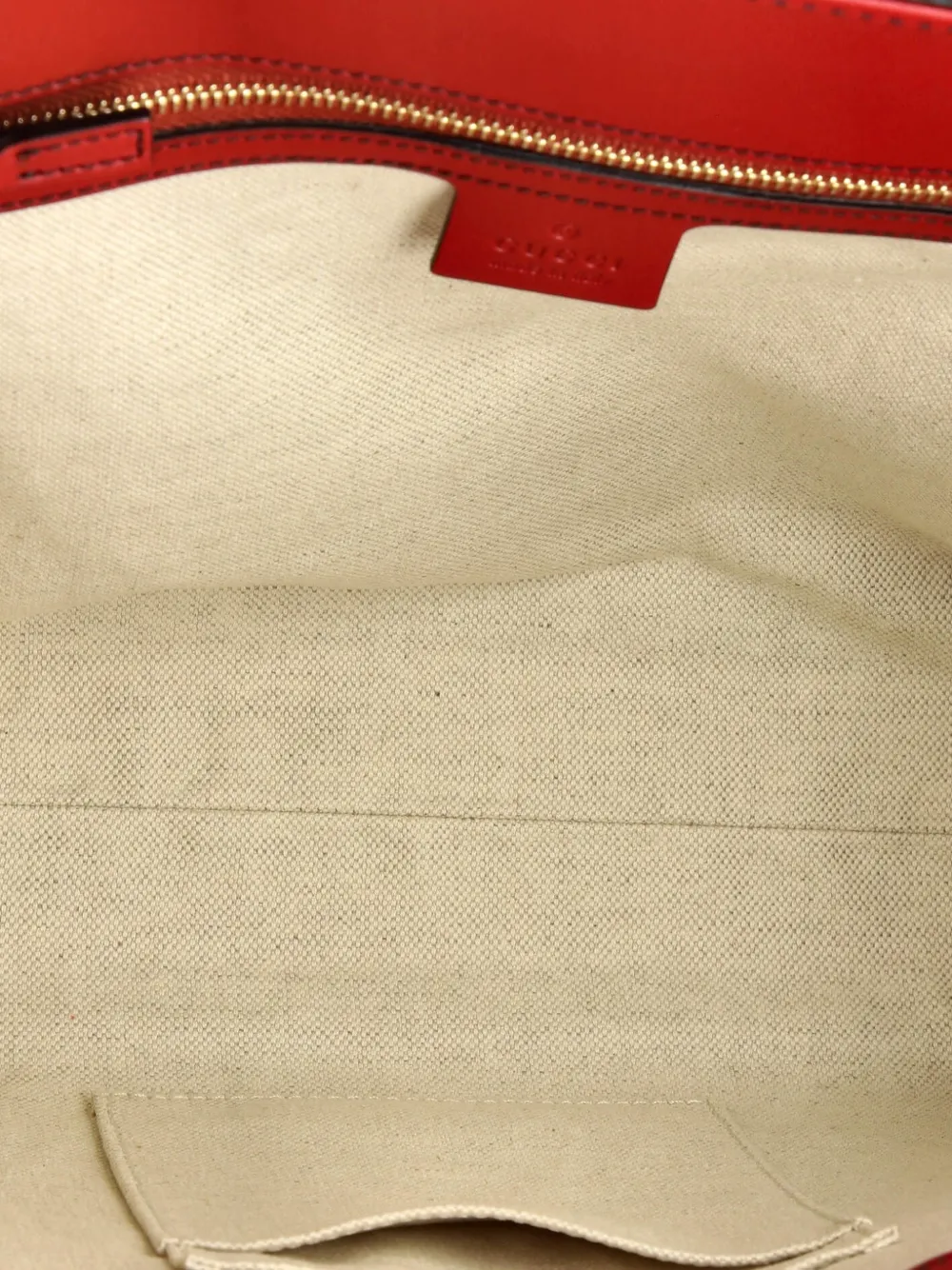 GUCCI Pre-owned Emily Chain Flap Ssima Leather Large Shoulder Bag In Red