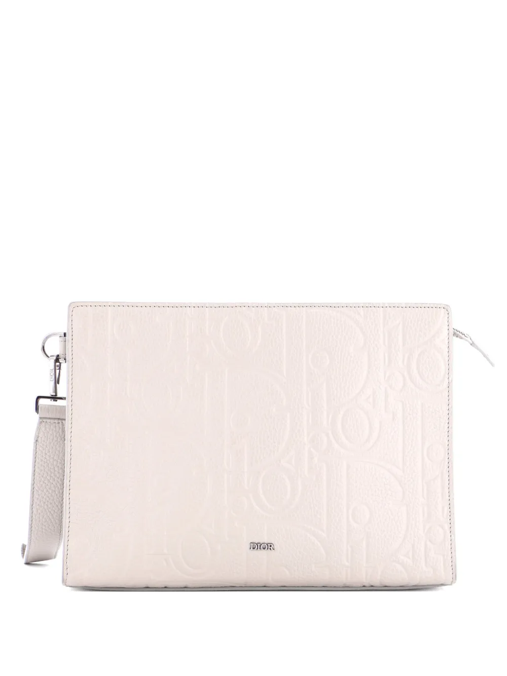 Christian Dior Pre-Owned A5 Triangle Wristlet Pouch Gravity Leather clutch bag | Grey | Image 1