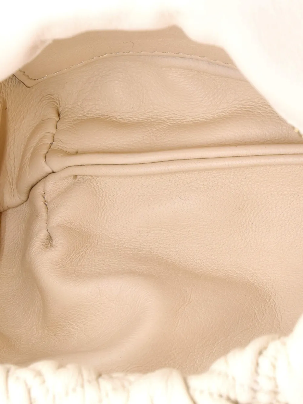 Pre-owned Valentino Garavani Spikeme Flap Bag Quilted Leather Small Crossbody Bag In Neutral