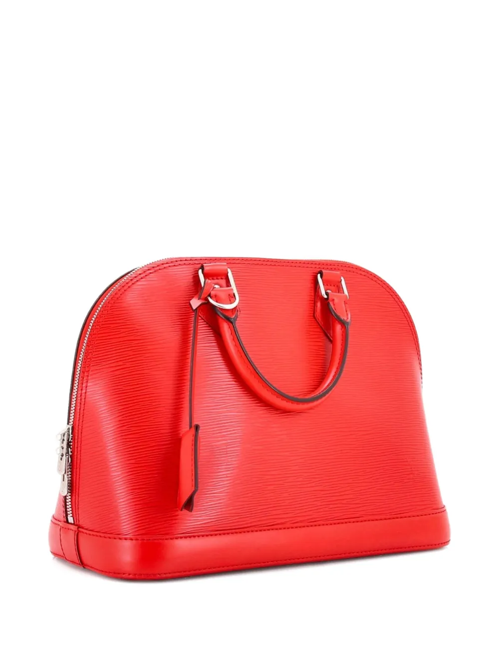 Pre-owned Louis Vuitton Alma Handbag Epi Leather Pm Satchel In Red