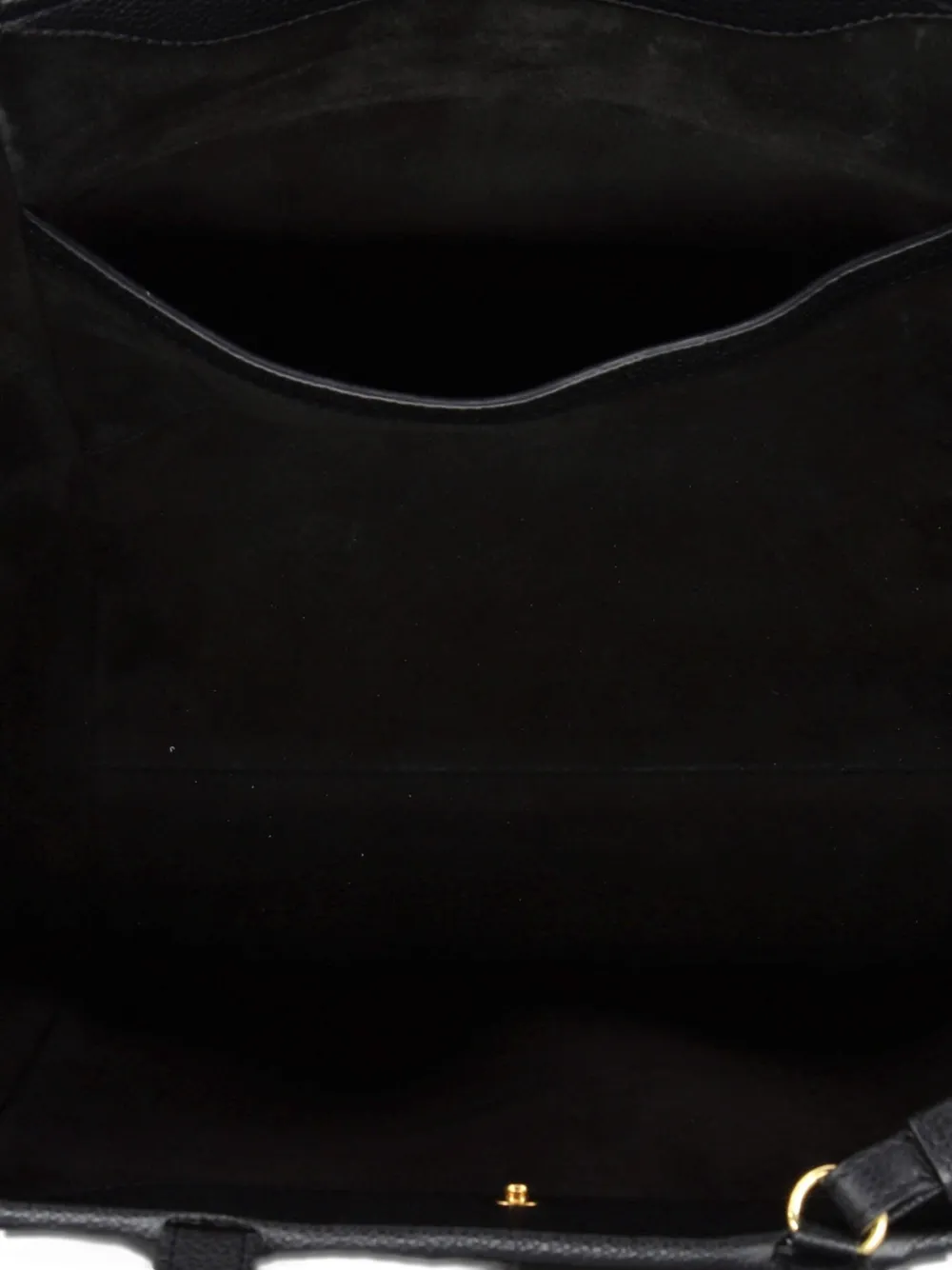 CELINE Pre-owned Folded Cabas Leather Small Tote Bag In Black