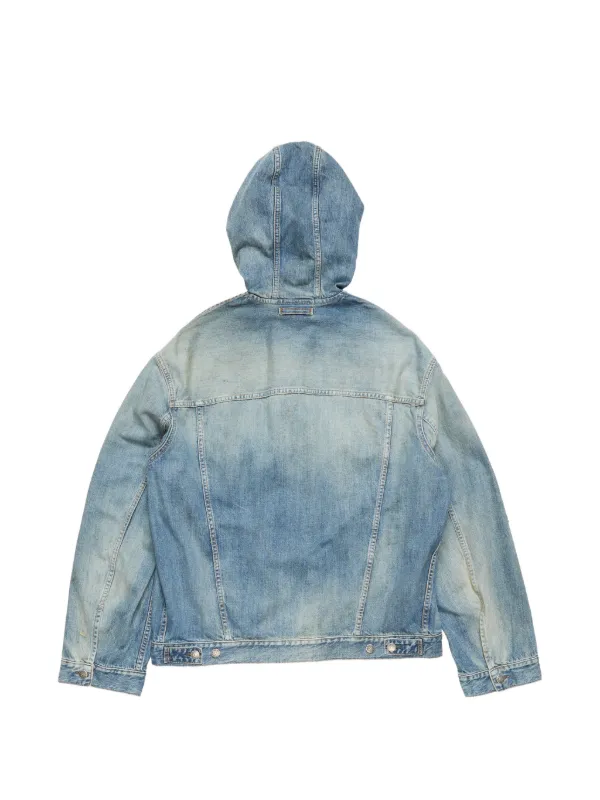 Acne Studios Hooded Denim Jacket | Blue | FARFETCH JO
