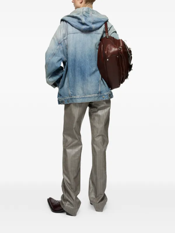 Acne Studios フーデッド デニムジャケット | ブルー | FARFETCH JP