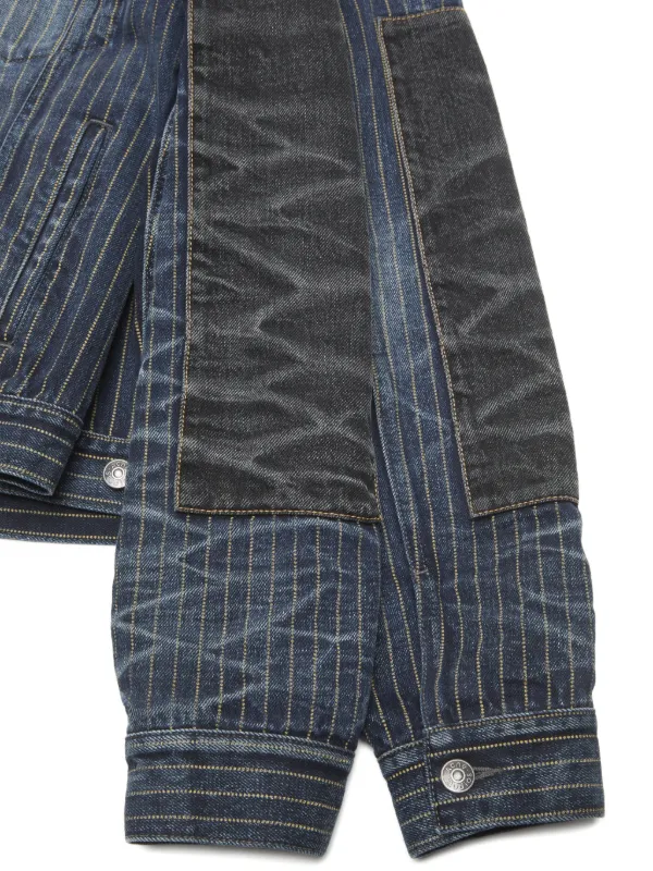 Acne Studios Patchwork Denim Jacket | Blue | FARFETCH ID
