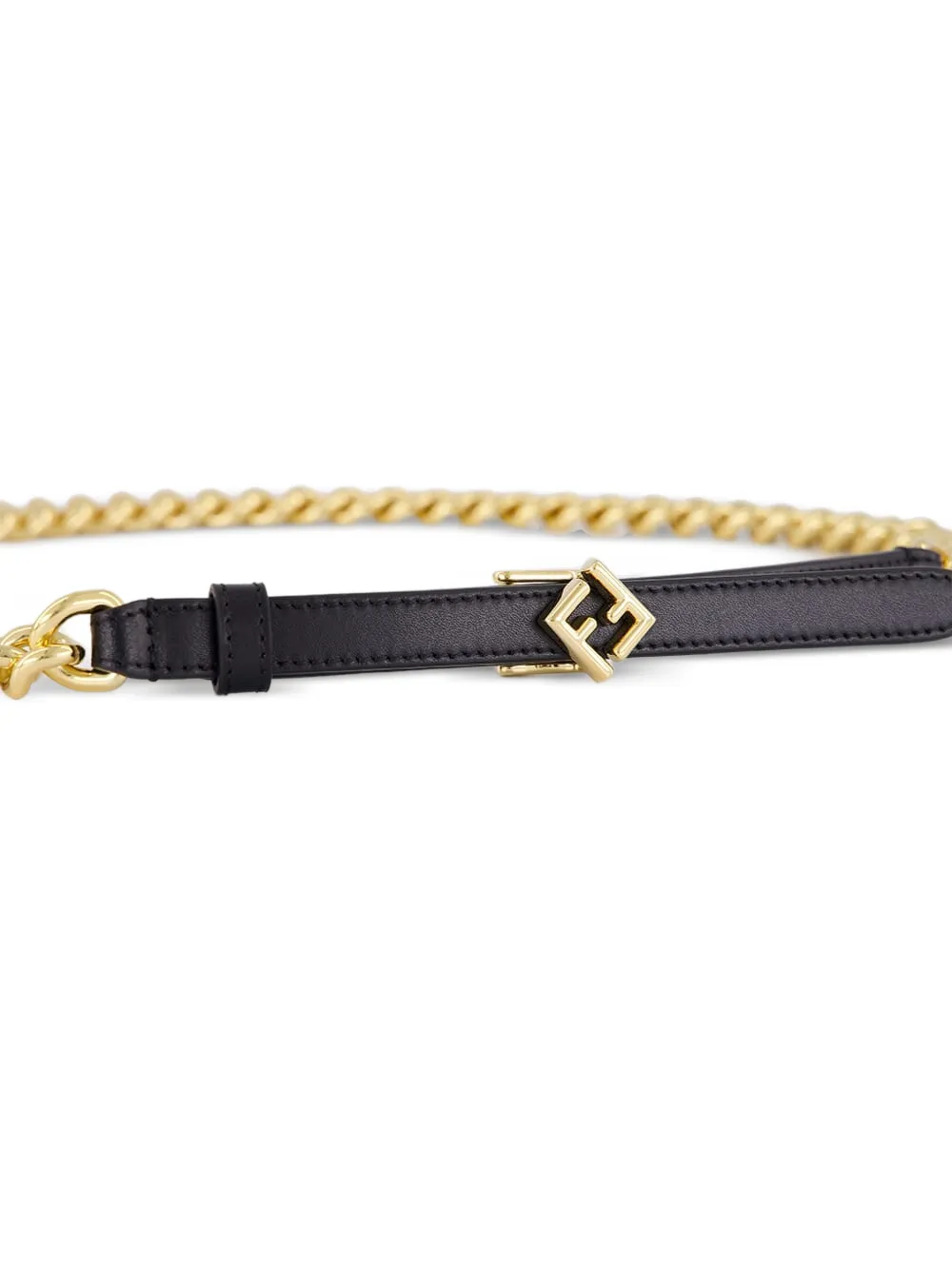  Fendi Ff Diamonds Chain Belt - Black 
