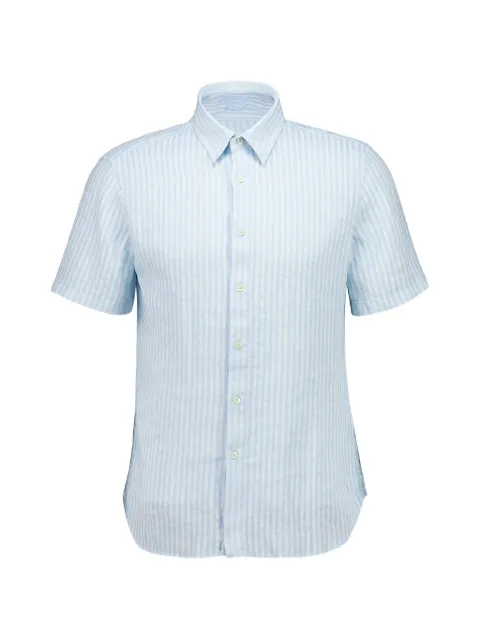 120% Lino striped short-sleeve shirt