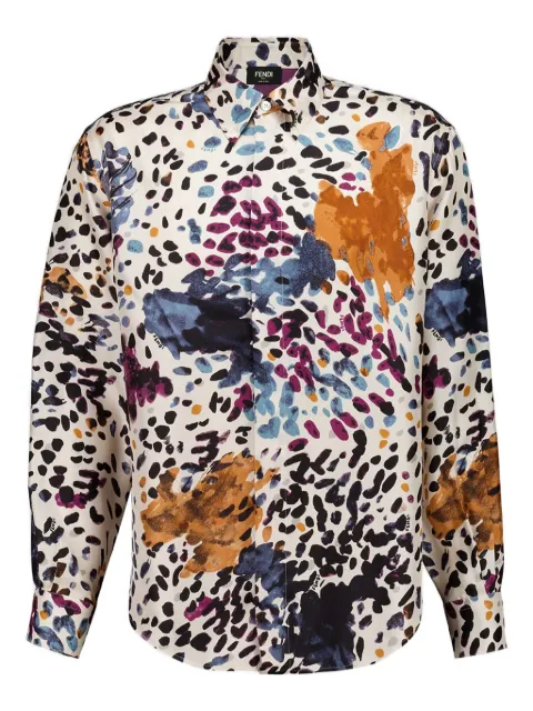 FENDI long-sleeve printed shirt