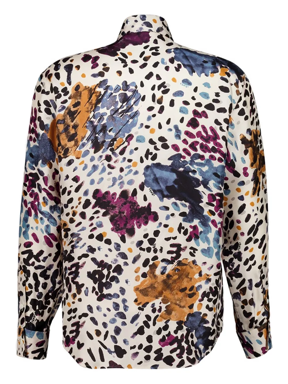 FENDI long-sleeve printed shirt - Beige
