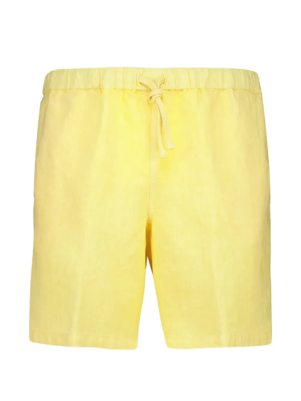 120% Lino drawstring-waist bermuda shorts - Giallo
