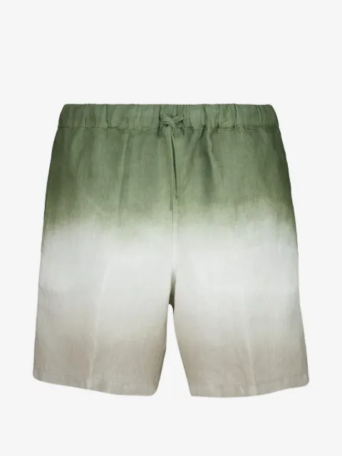 120% Lino bermudas con cordones en la pretina