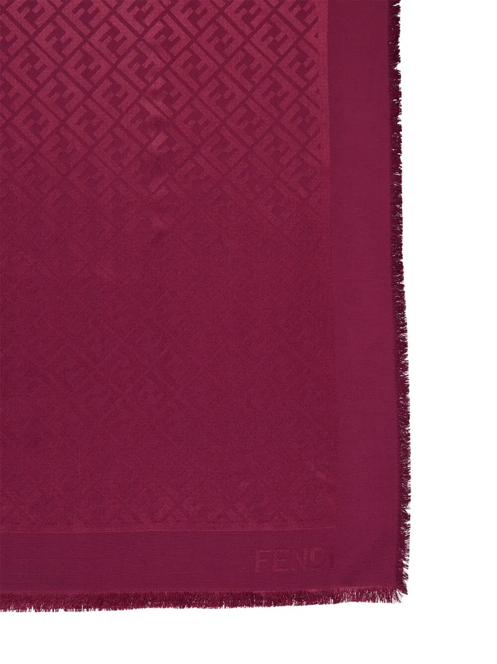 FENDI FF fringed scarf - Rood
