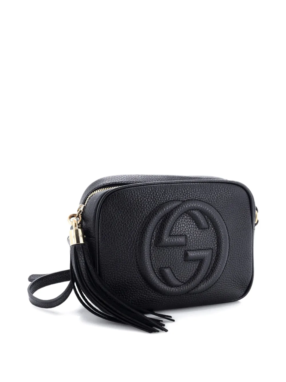 Pre-owned Gucci Soho Disco Leather Small Crossbody Bag In Black