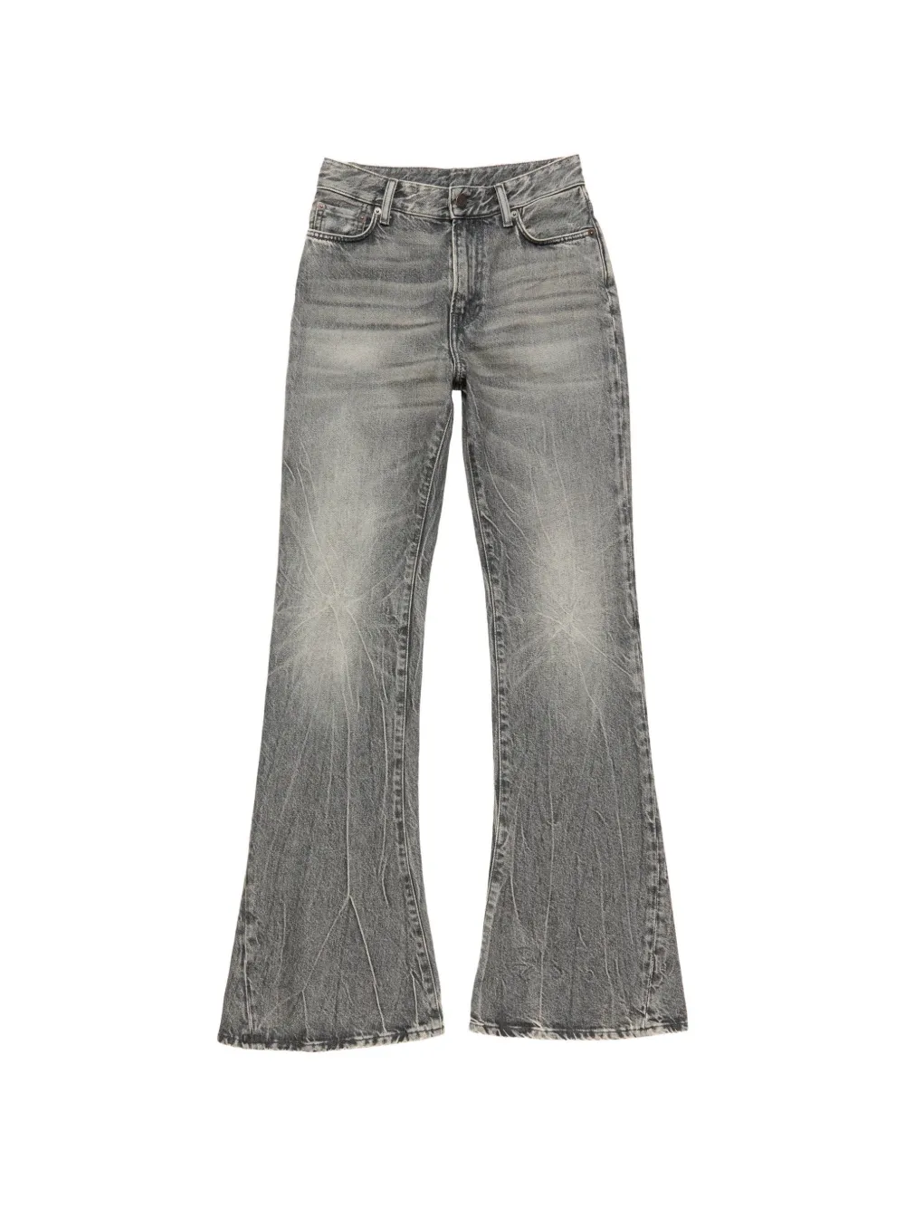 Acne Studios flared patch jeans - Schwarz