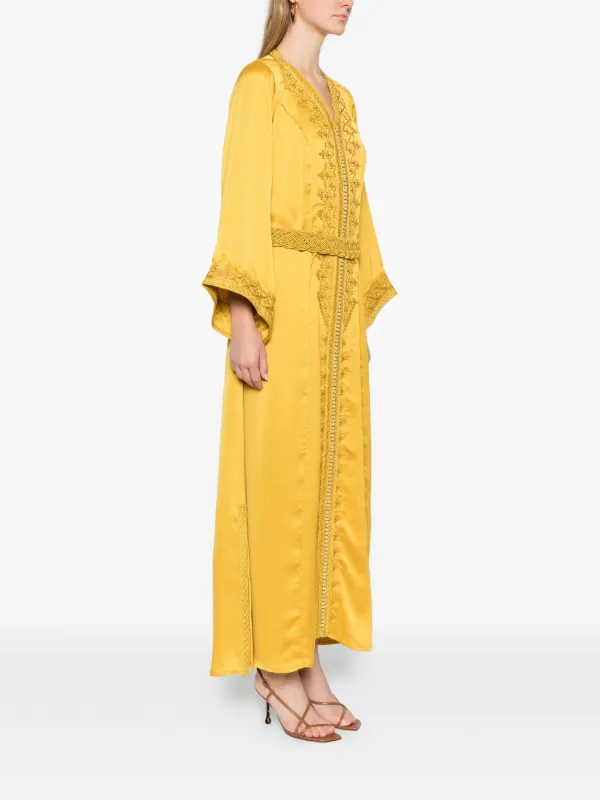 women's long sleeve midi dress ever AMYRA|Long Sleeve Waist Chain Round Neckline Midi Chiffon Wedding  Guest Dress