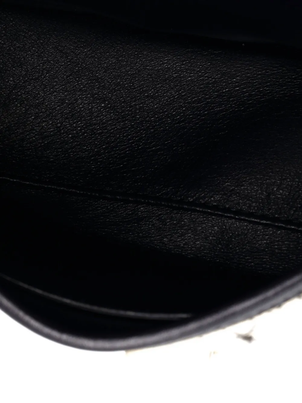 SAINT LAURENT Pre-owned Flap Satchel Monogram All Over Canvas And Leather Medium Shoulder Bag In Black