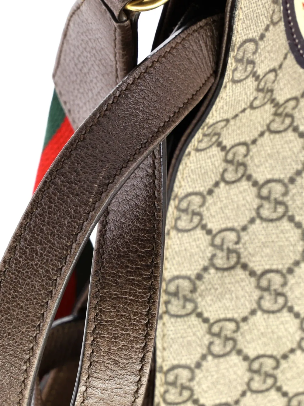 Pre-owned Gucci Courrier Convertible Soft Open Gg Coated Canvas With Applique North South Tote Bag In Brown