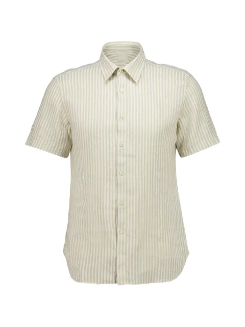 120% Lino striped short-sleeve shirt