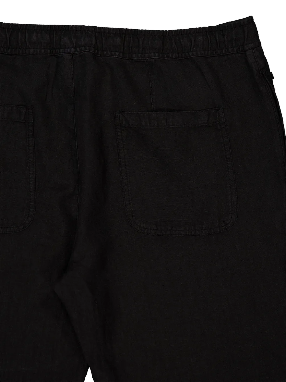 120% Lino Broek met trekkoord Zwart