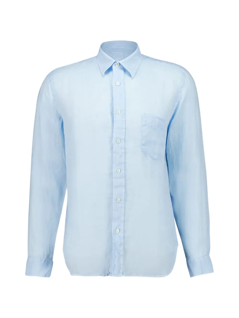 120% Lino long-sleeve shirt - Blu