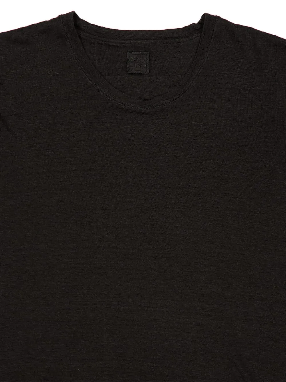 120% Lino T-shirt met korte mouwen Zwart