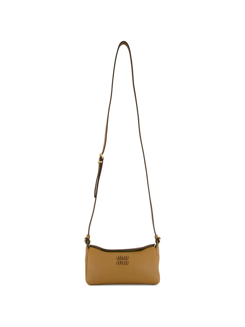 Miu Miu logo-plaque shoulder bag - Marrone