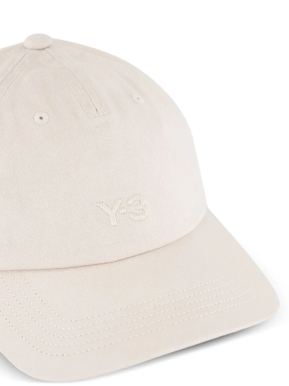  Y-3 Logo-embroidered Cap - Neutrals 