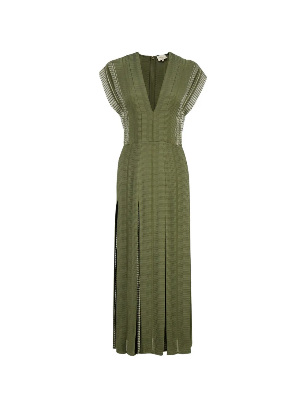 Zeus+Dione Selene V-neck midi dress - Verde